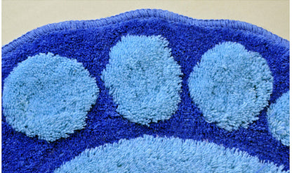 Soft Footprint Bathroom /Bedroom Doormat Rug Mat (Blue Mixed)