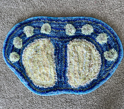 Soft Footprint Bathroom /Bedroom Doormat Rug Mat (Blue Mixed)