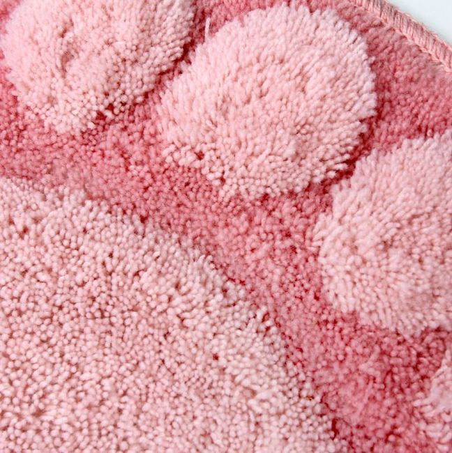 Soft Footprint Bathroom /Bedroom Doormat Rug Mat (Red/Pink Mixed)