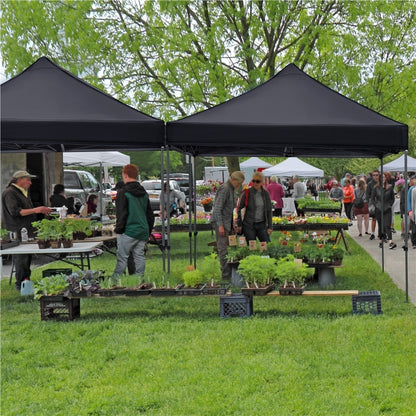 3m x 3m Outdoor Market Gazebo Tent Marquee (Black)