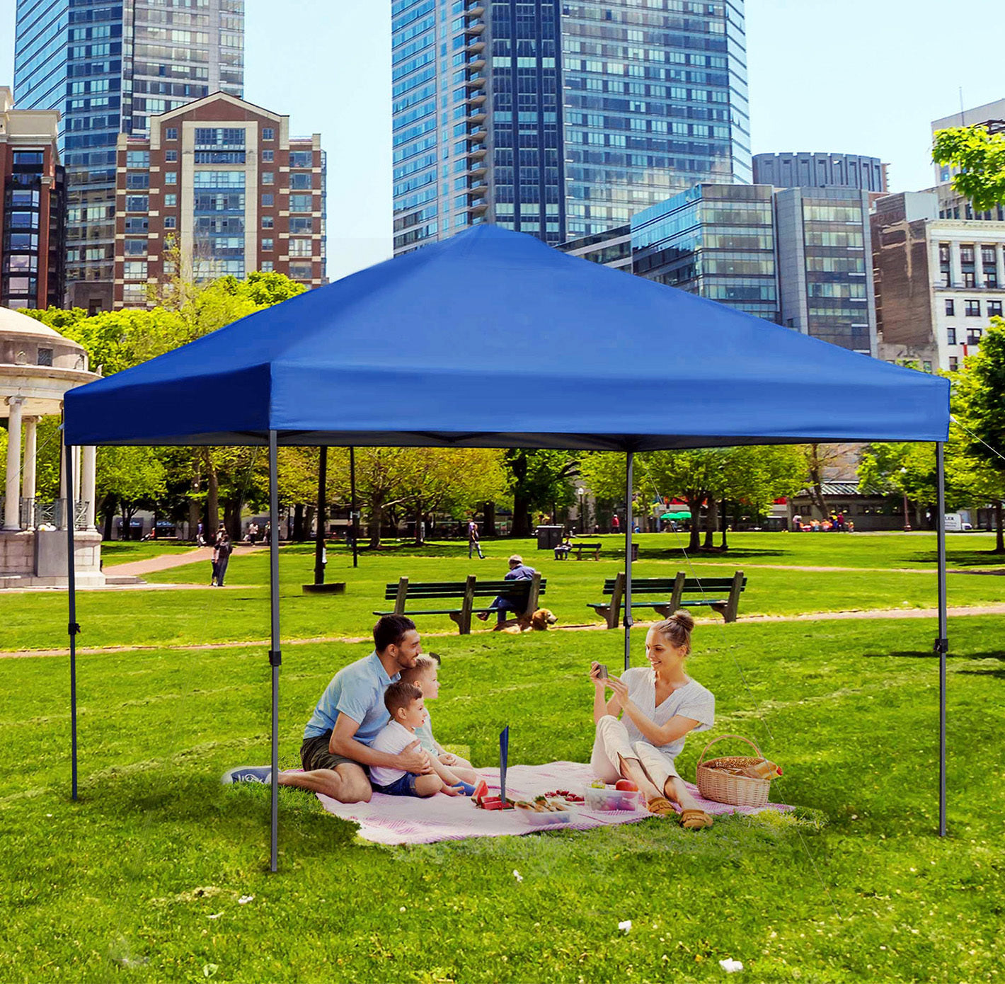 3m x 3m Outdoor Market Gazebo Tent Marquee (Blue)