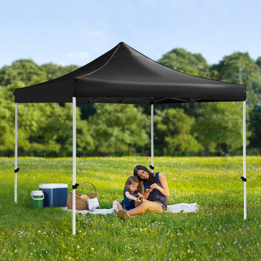 Varossa Automatic 3m x 3m Pop Up Outdoor Gazebo Tent Marquee (Black)