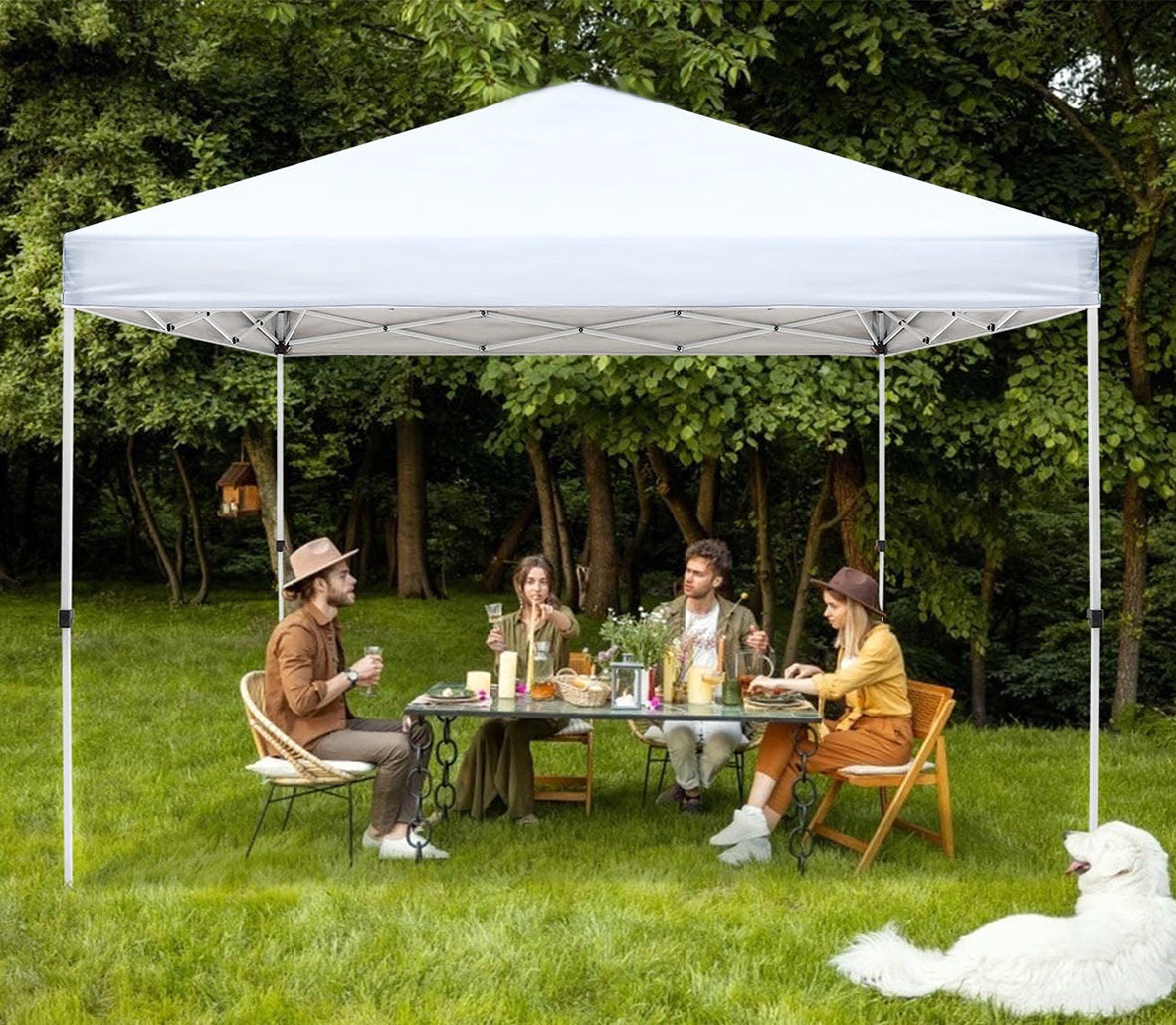 Varossa Automatic 3m x 3m Pop Up Outdoor Gazebo Tent Marquee (White)