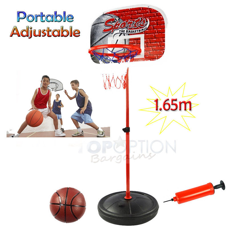 Portable Adjustable Junior Basketball Hoop Set 1.6m