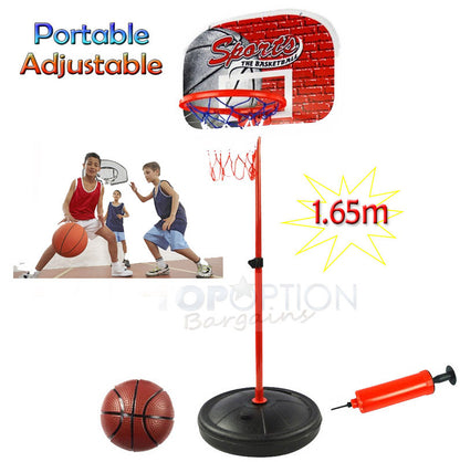 Portable Adjustable Junior Basketball Hoop Set 1.6m