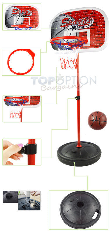 Portable Adjustable Junior Basketball Hoop Set 1.6m