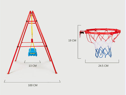 Kids 2 In 1 Swing and Basketball Set