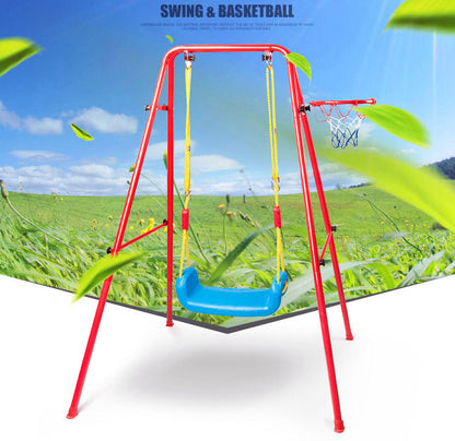 Kids 2 In 1 Swing and Basketball Set