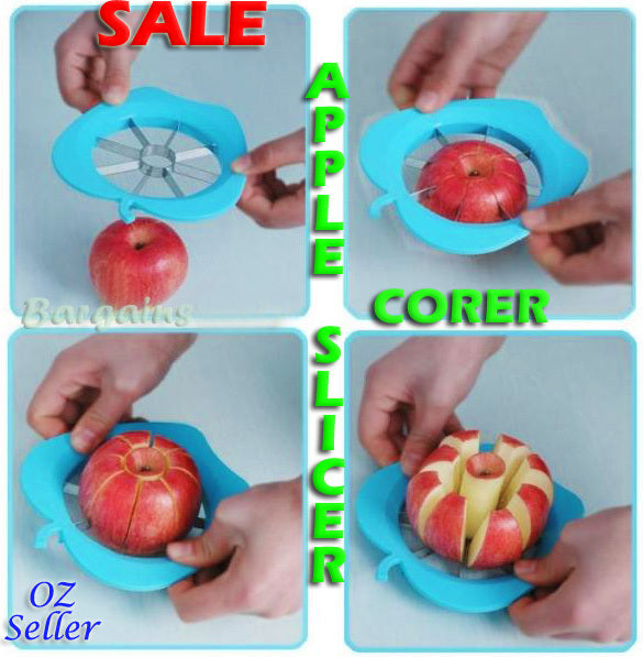 2 x Fruit Slicer Apple Corer Easy Dicer Divider