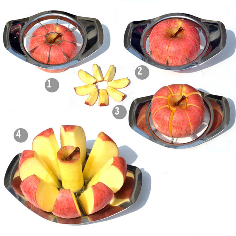 Stainless Steel Fruit Slicer Apple Corer Cutter Dicer