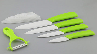 6 Piece Ceramic Knife Set Kitchen Knives Ultra Sharp Blades Green