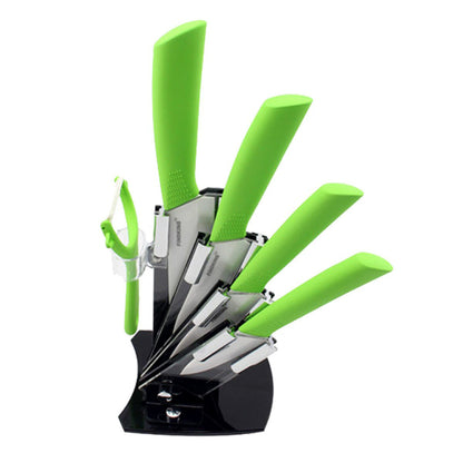 6 Piece Ceramic Knife Set Kitchen Knives Ultra Sharp Blades Green