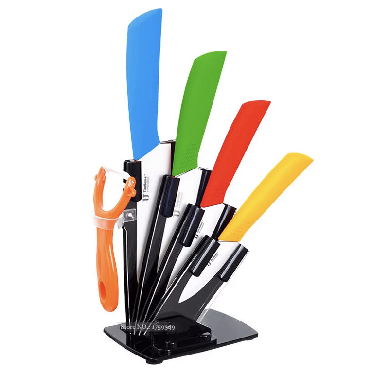 6 Piece Ceramic Knife Set Kitchen Knives Ultra Sharp Blades Colourful