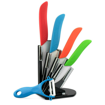 6 Piece Ceramic Knife Set Kitchen Knives Ultra Sharp Blades Colourful