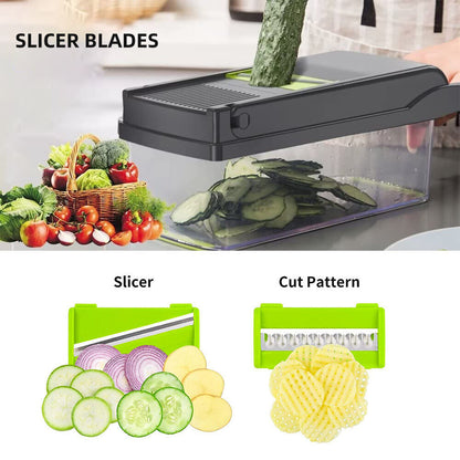 15 in 1 Multifunction Vegetable Chopper Dicer Cutter Grater Slicer Food Processor