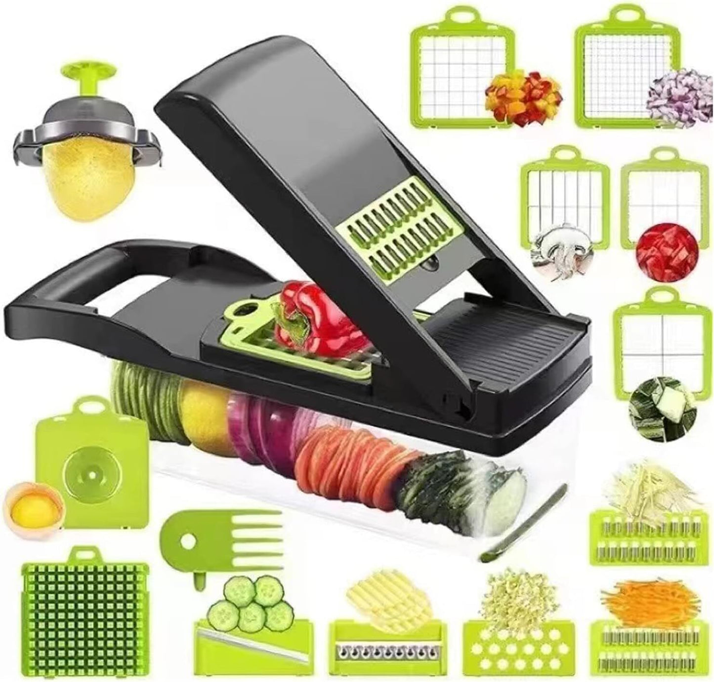 15 in 1 Multifunction Vegetable Chopper Dicer Cutter Grater Slicer Food Processor