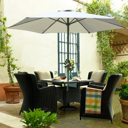 Alfresco 3m Steel Outdoor Garden Patio Market Umbrella (White)