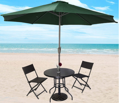 Alfresco 3m Steel Outdoor Garden Patio Market Umbrella (Green)