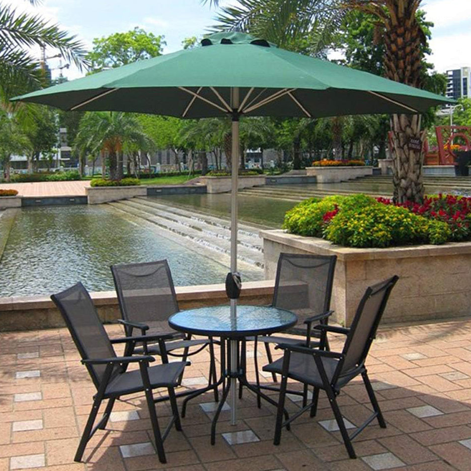 Alfresco 3m Steel Outdoor Garden Patio Market Umbrella (Green)