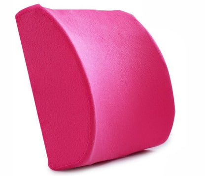 Multi-purpose Memory Foam Lumbar Back Support Cushion Pillow (Pink)