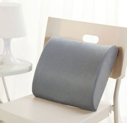 Multi-purpose Memory Foam Lumbar Back Support Cushion Pillow (Grey)