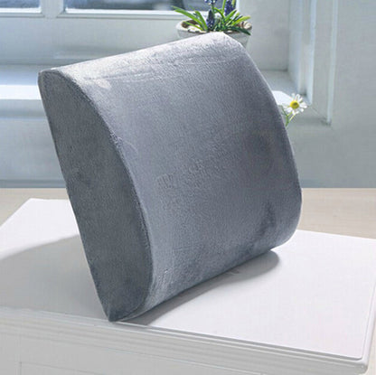 Multi-purpose Memory Foam Lumbar Back Support Cushion Pillow (Grey)