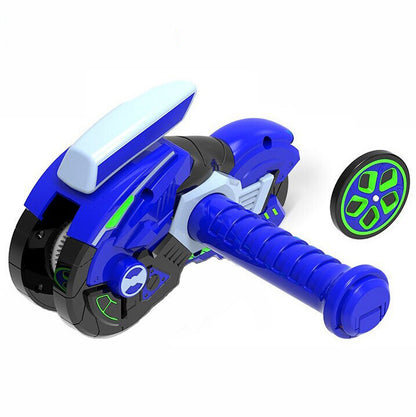 Magic Motorbike Spinner Wheel Spinning Top Burst Toy (Blue)