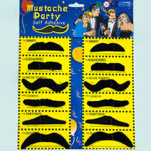 12 Pack Realistic Fake Moustache Set for Costumes, Parties & Cosplay