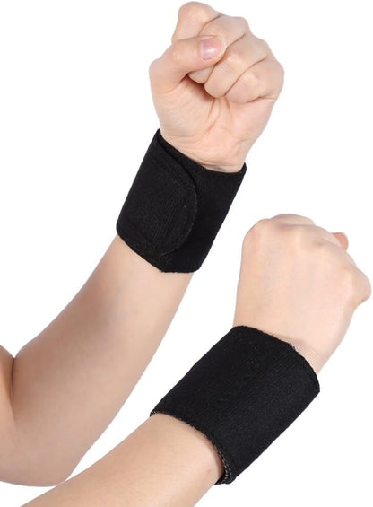 2PCS Tourmaline Self Heating Magnetic Wrist Support Splint Brace Protection Strap Pain Relief