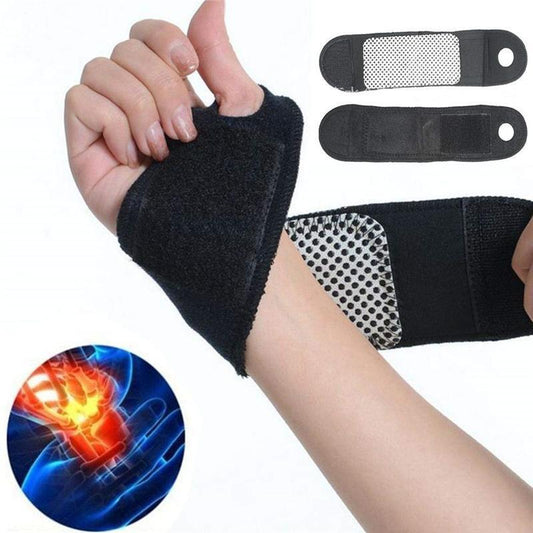 2PCS Tourmaline Self Heating Magnetic Wrist Support Splint Brace Protection Strap Pain Relief