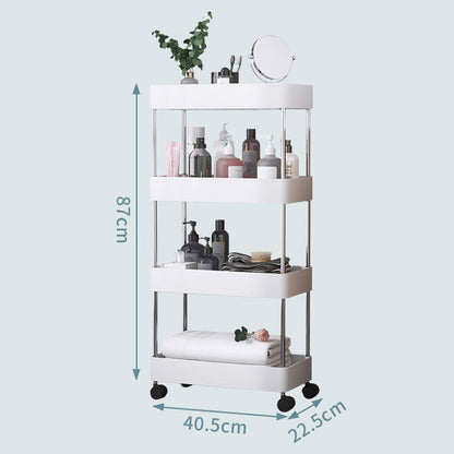 4-Tier Multipurpose Storage Shelf Cart with Wheels