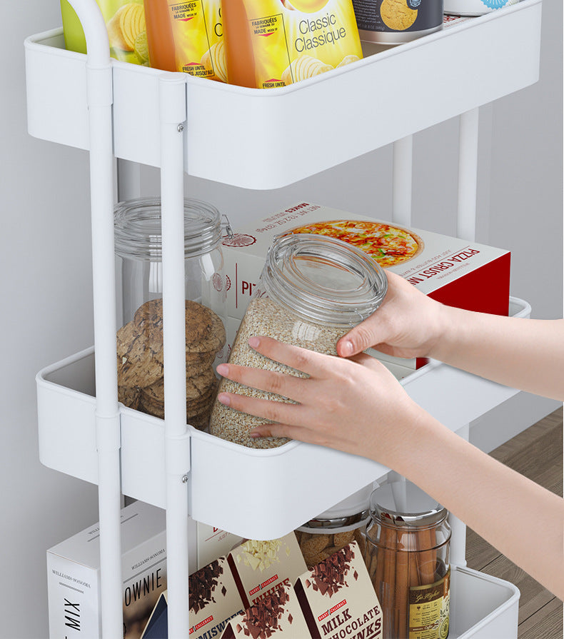 3-Tier Multipurpose Storage Rolling Organizer Rack Shelf Utility Cart Trolley