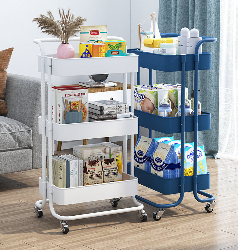 3-Tier Multipurpose Storage Rolling Organizer Rack Shelf Utility Cart Trolley