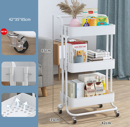 3-Tier Multipurpose Storage Rolling Organizer Rack Shelf Utility Cart Trolley