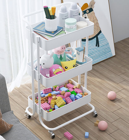 3-Tier Multipurpose Storage Rolling Organizer Rack Shelf Utility Cart Trolley