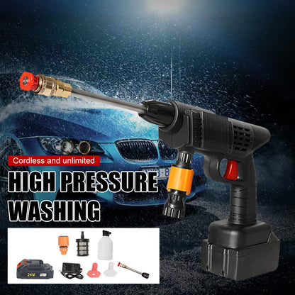 300W Cordless High Pressure Washing Gun Car Washer