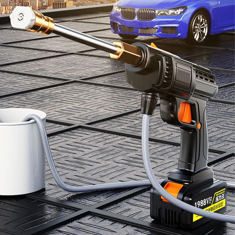 300W Cordless High Pressure Washing Gun Car Washer