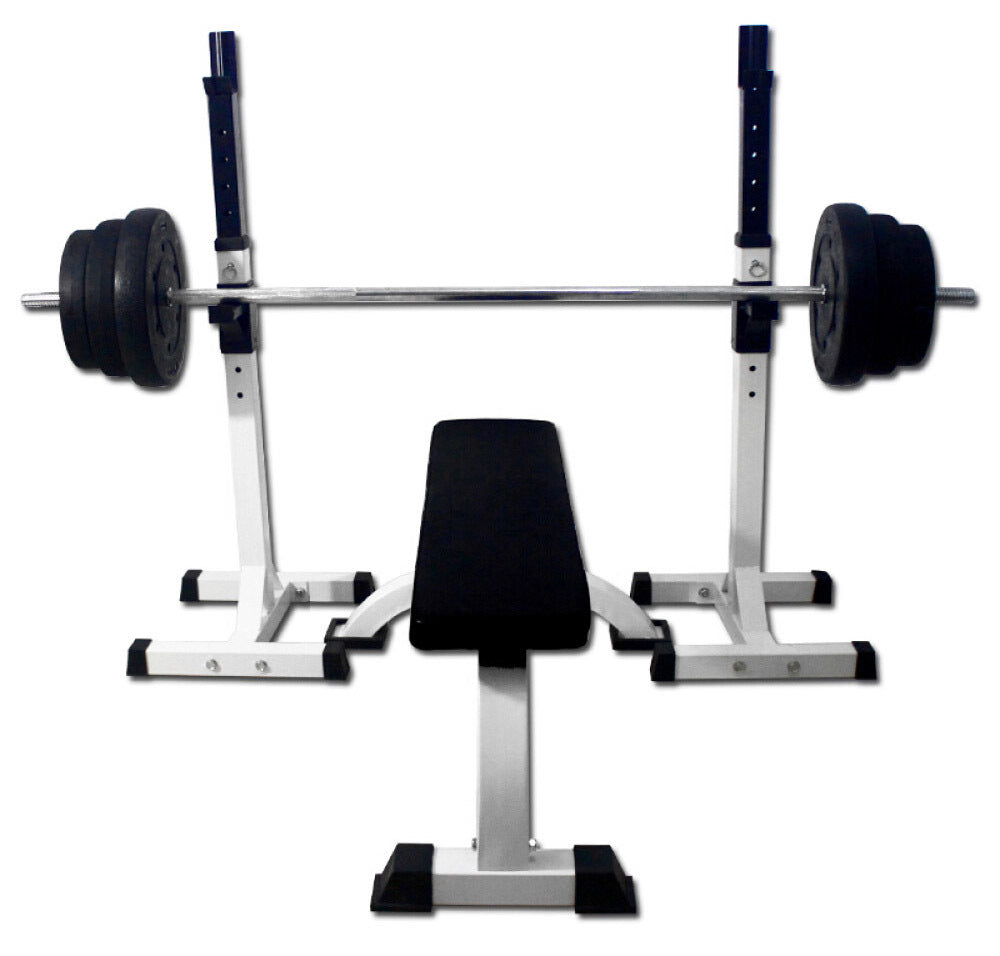 Fitplus Fitness Exercise Flat Weight Bench Combo Station