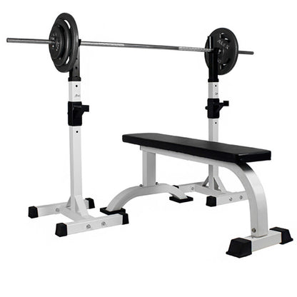 Fitplus Fitness Exercise Flat Weight Bench Combo Station