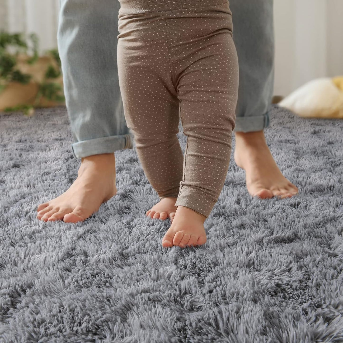 Soft Shag Rug Carpet Hallway Mat (Grey, 120 x 50 cm)