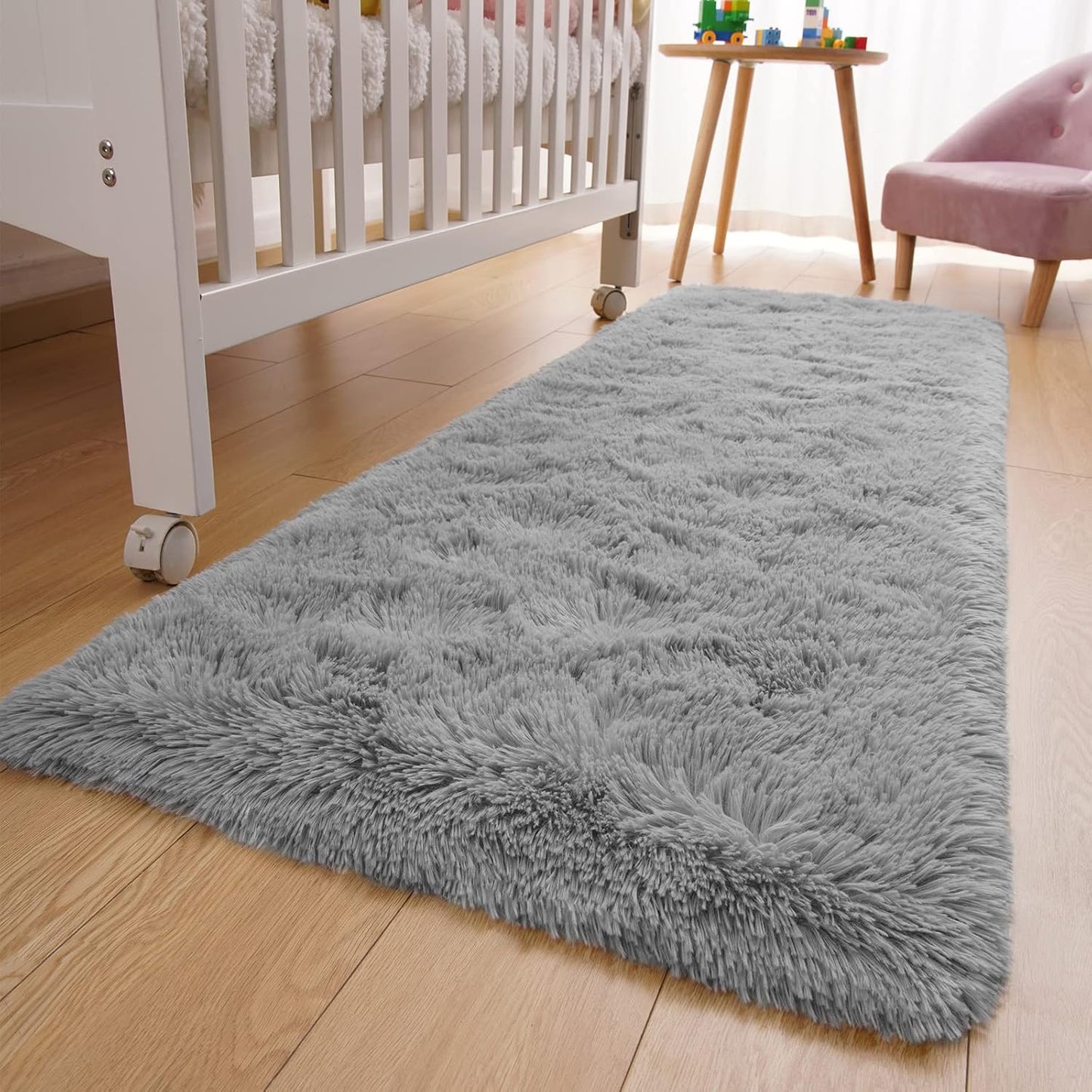 Soft Shag Rug Carpet Hallway Mat (Grey, 120 x 50 cm)