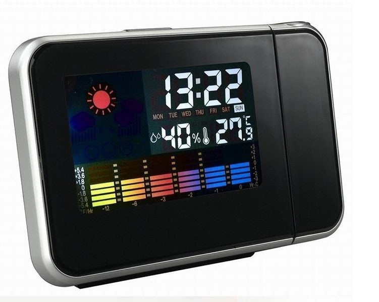 2 x Multi-Function Weather Station LCD Clock with real-time projection