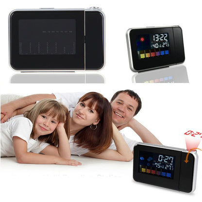 2 x Multi-Function Weather Station LCD Clock with real-time projection