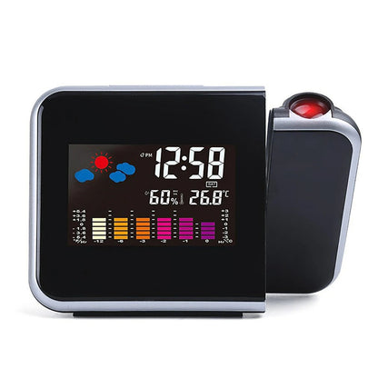 2 x Multi-Function Weather Station LCD Clock with real-time projection