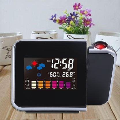 Multi-Function Weather Station LCD Alarm Clock with real-time projection