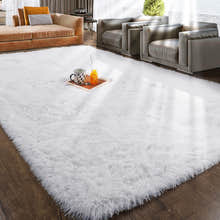 4m Extra Large Soft Shag Rug Carpet Mat (White, 400 x 200)