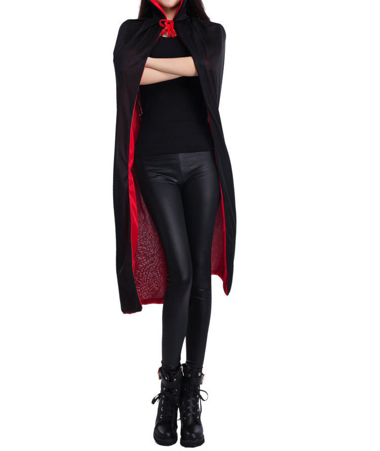 Black & Red Reversible Vampire / Witch Cape for Halloween Party