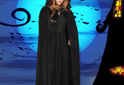 Black & Red Reversible Vampire / Witch Cape for Halloween Party