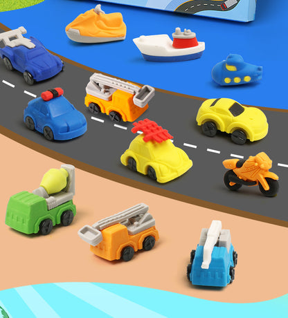 Traffic Eraser Set -17 Erasers