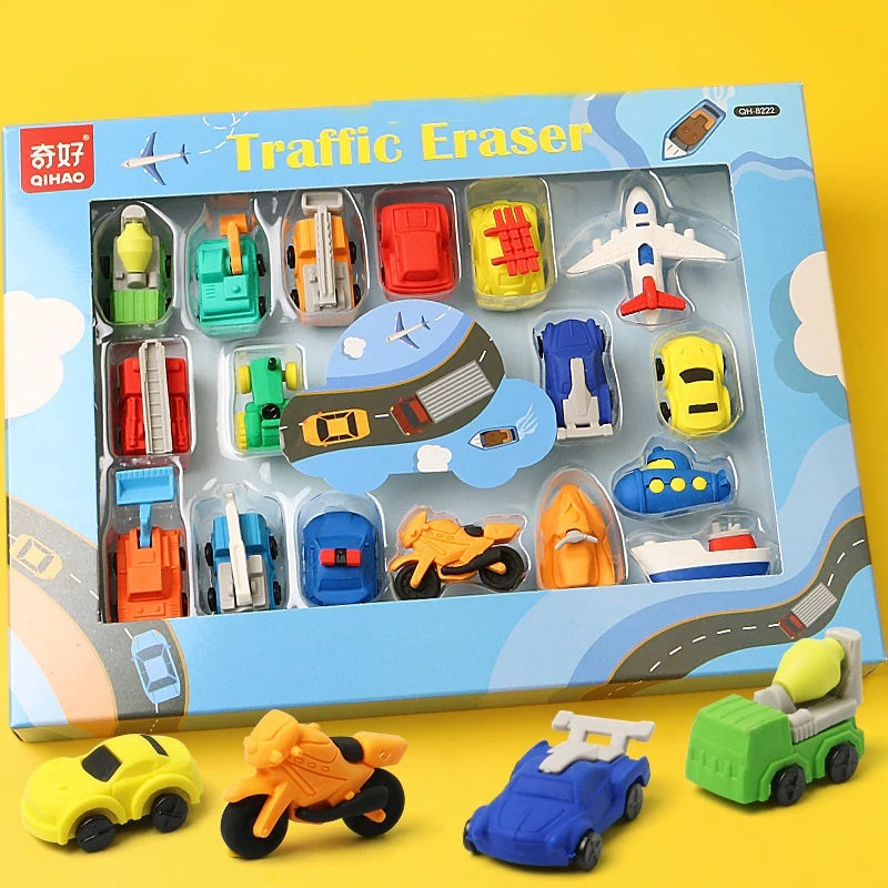 Traffic Eraser Set -17 Erasers